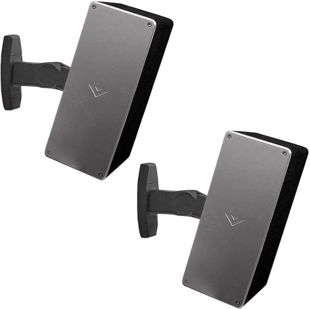 ECHOGEAR Speaker Wall &amp; Ceiling Mount Pair - Universal Design Works with Vizio， Sony， &amp; More - Tilt &amp; Swivel Without Tools for Surround Sound - Easy to Install Indoors &amp; Outdoors