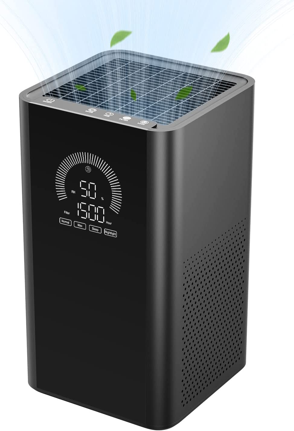 Druiap Air Purifiers for Home Large Room, H13 True HEPA Filter Air Cleaner Filterable 99.97% Micron Particles/Smoke/Pet Dander/Odor/for Bedroom, Office, Dorm, Apartment, Kitchen (KJ150 Black)