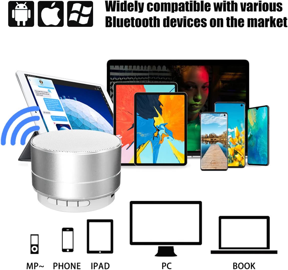 Bluetooth Speaker, Portable Wireless Bluetooth Shower Speakers with Led Light,360 HD Surround Sound,IPX8 Waterproof Wireless Speaker,Mini Shower Radio for Party, Travel, Beach,Outdoor, Home