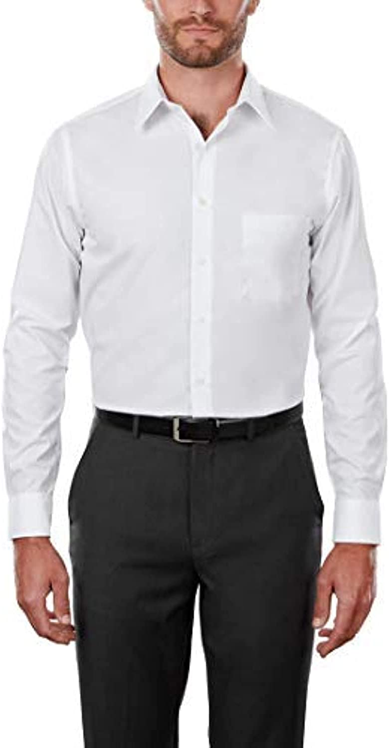 Van Heusen Men's Dress Shirt Regular Fit Poplin Solid
