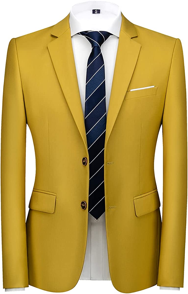 Mens 3 Piece Tuxedo Suits Slim Fit Casual Suit Blazer Two Button Wedding Prom Jackets Vest&Trousers