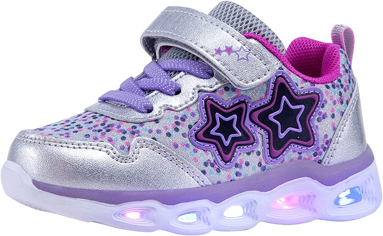 COODO Toddler Boys Girls Light Up Shoes Little Kids Flashing Led Sneakers