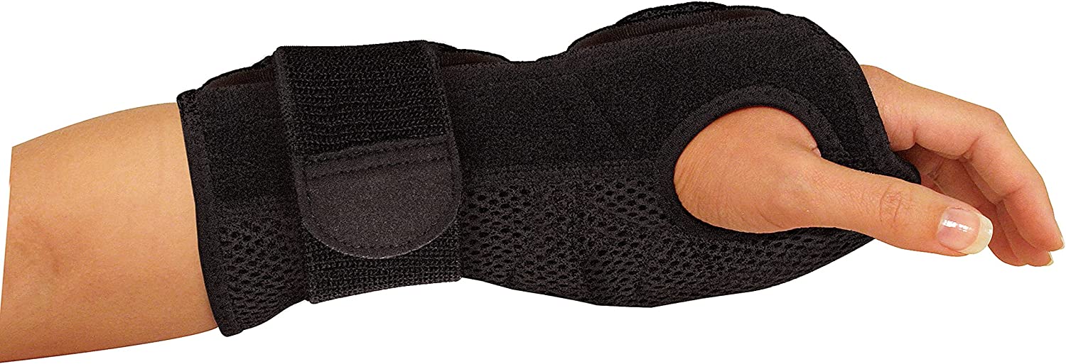 MUELLER Mueller Sports Medicine Night Support Wrist Brace for Sleeping, Black, One Size Fits Most