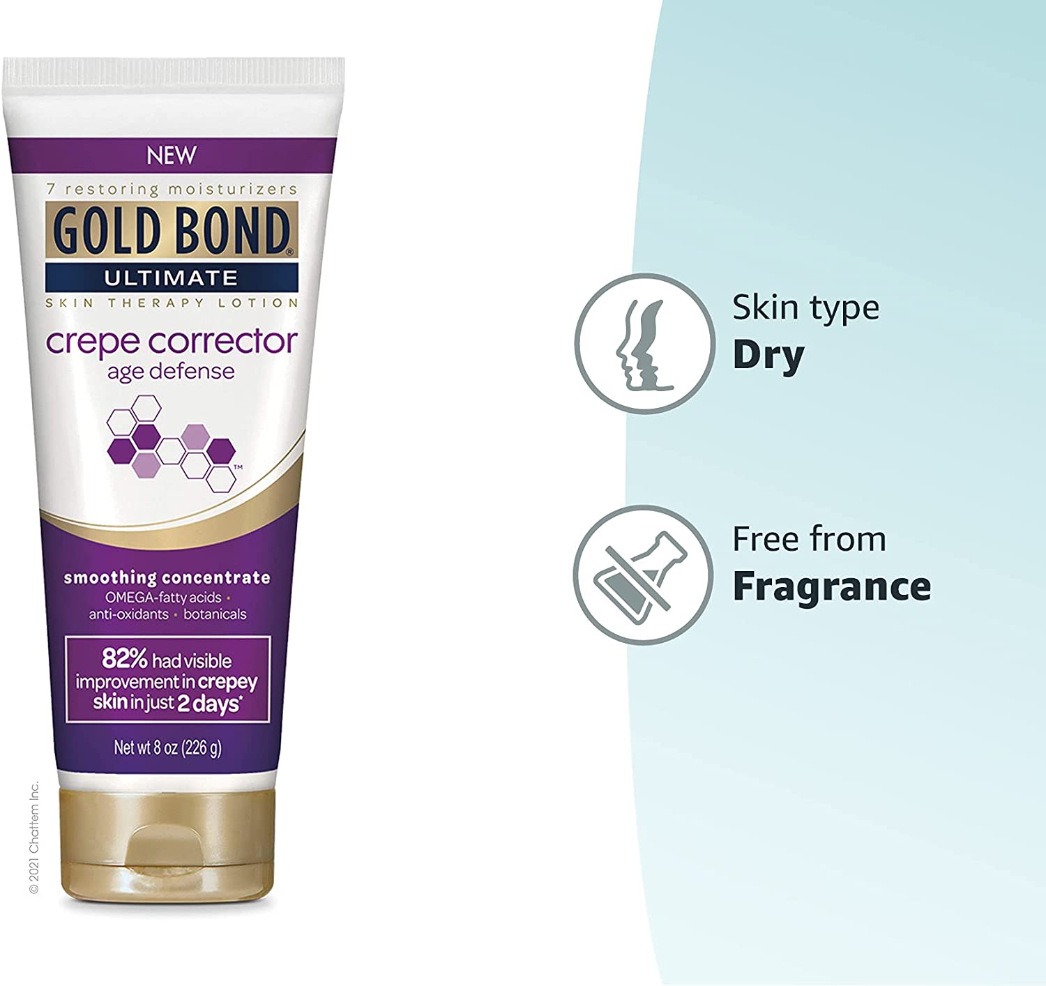 Gold Bond Ultimate Crepe Corrector 8 oz., Age Defense Smoothing Concentrate Skin Therapy Lotion
